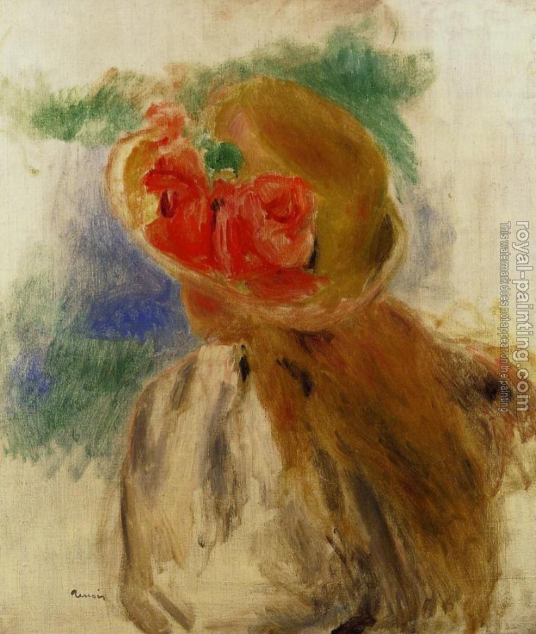 Pierre Auguste Renoir : Young Girl in a Flowered Hat